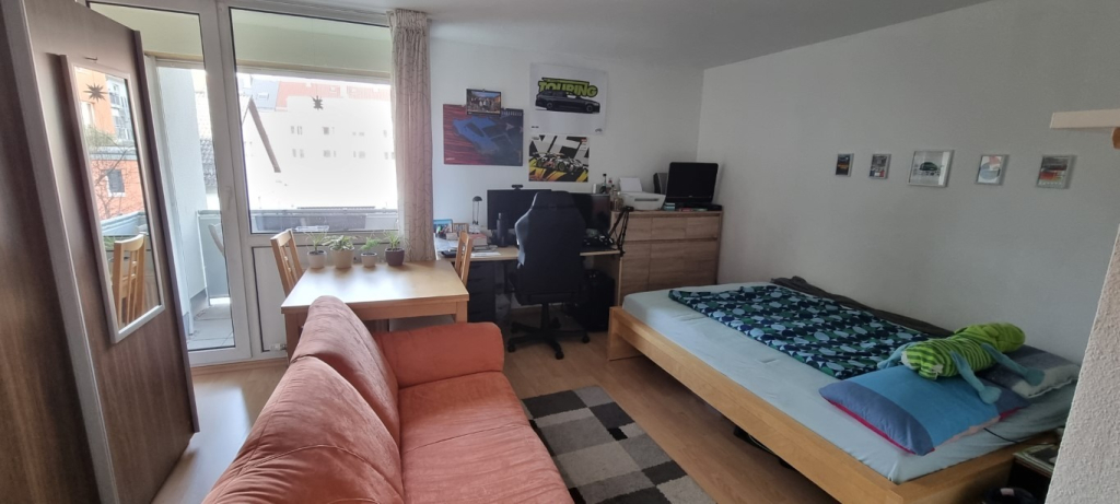 Immobilienangebot - Karlsruhe - Alle - Schöne 1 Zimmer Wohnung mit Balkon und TG-Stellplatz in zentraler Lage !