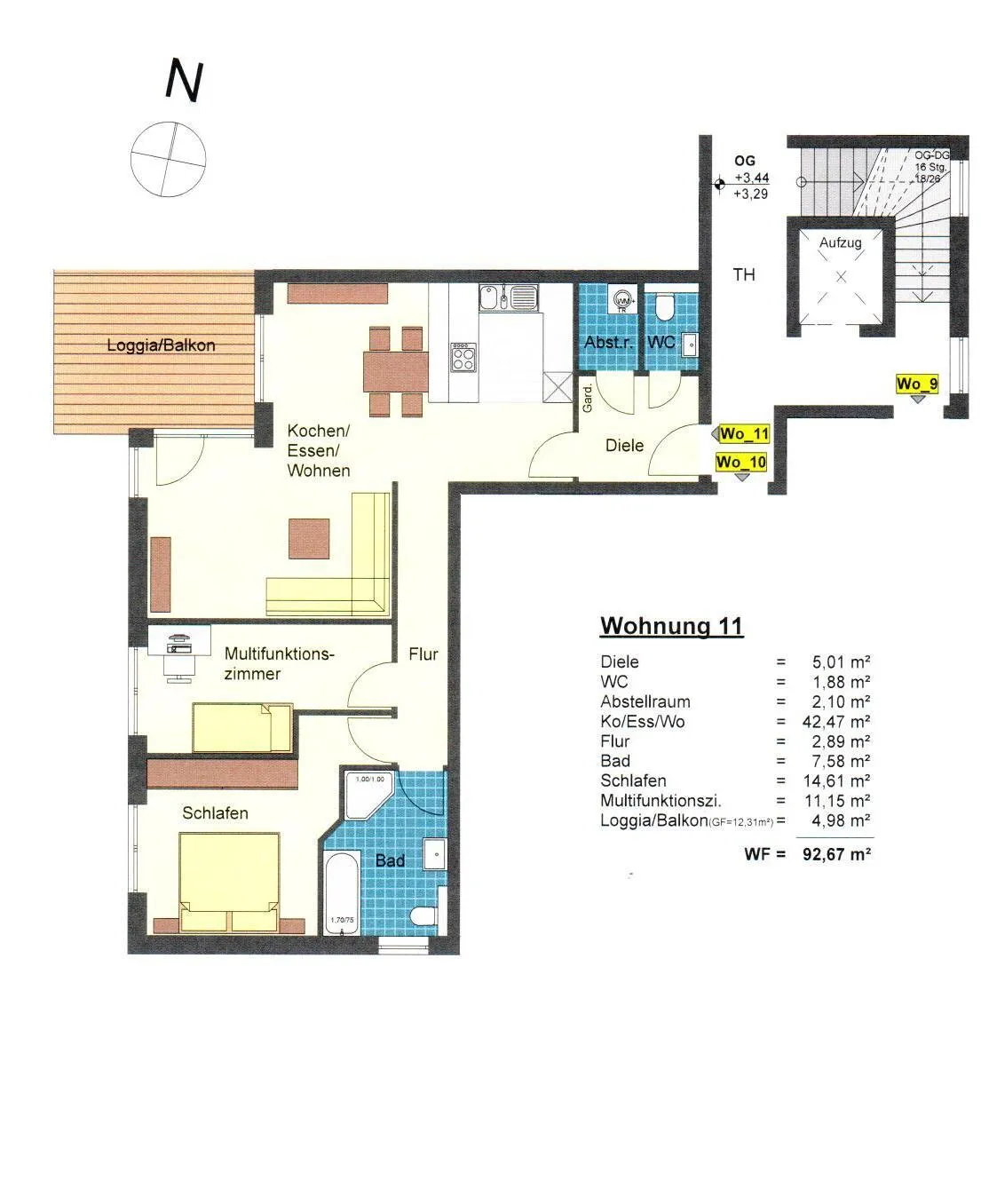 Immobilienangebot - Wörth am Rhein - Alle - Zukunftssicher investieren – 3-Zimmer-Wohnung mit Loggia & Tiefgarage