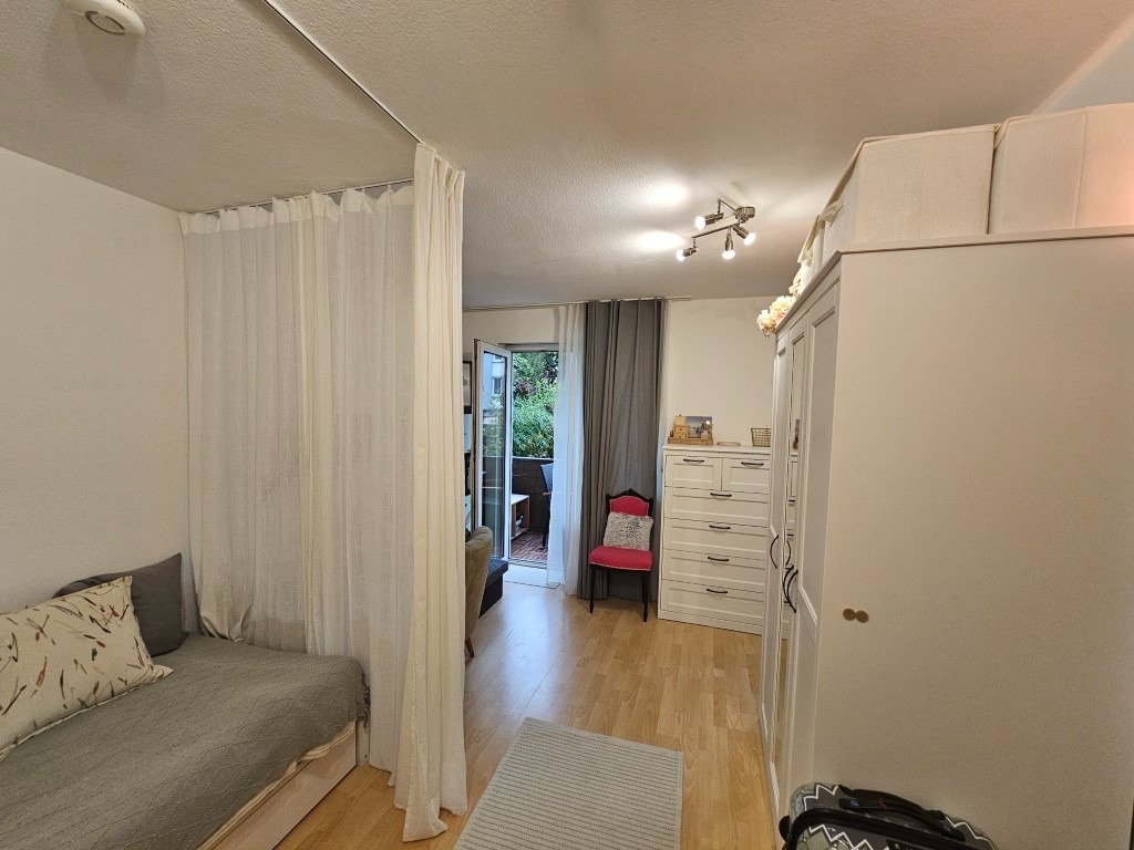 Immobilienangebot - Karlsruhe - Alle - 1 Zimmer Erdgeschosswohnung mit Balkon in zentraler Lage von Karlsruhe