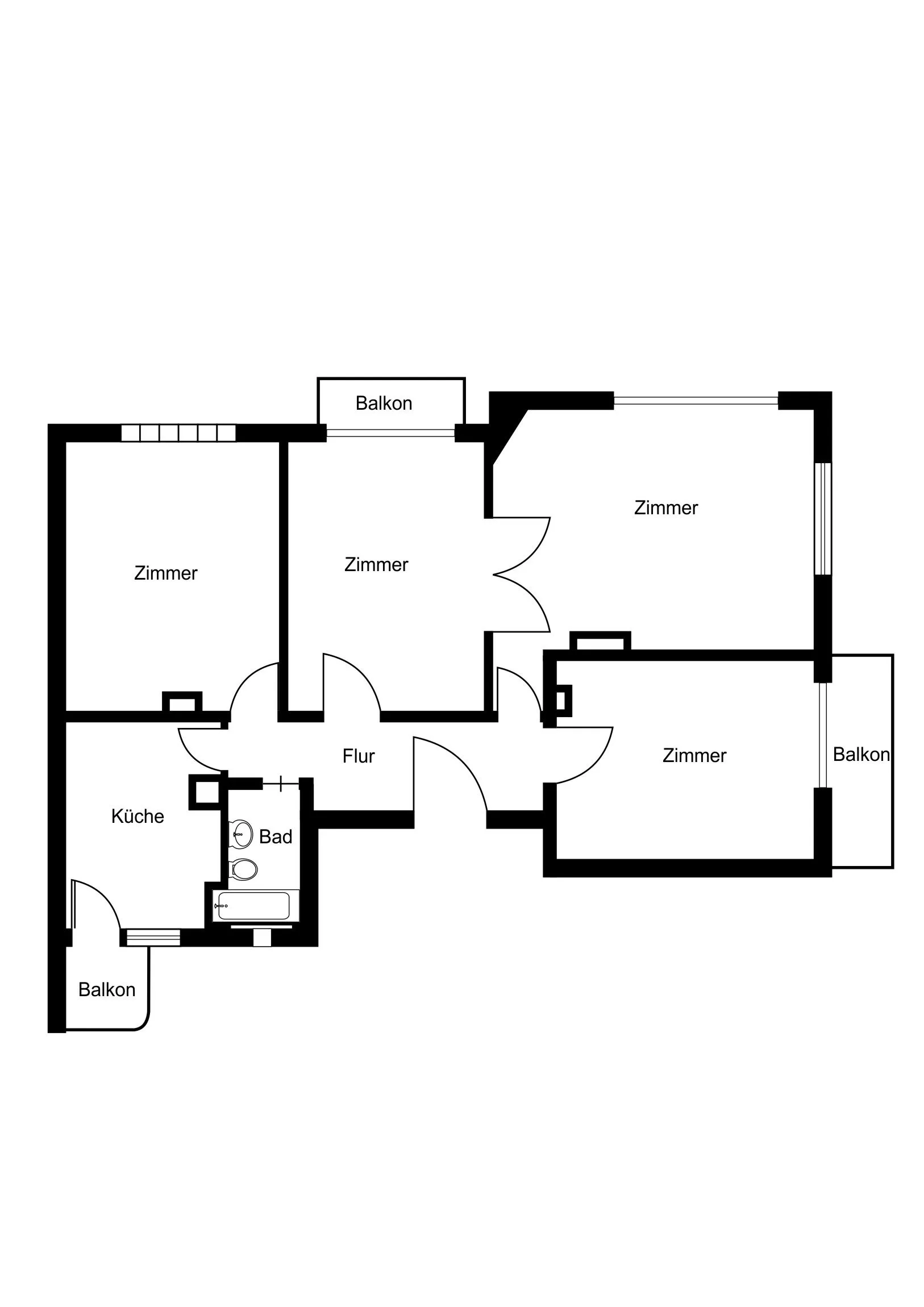 Immobilienangebot - Karlsruhe - Alle - Wohnen mit Stil: Neu renovierte 4-Zimmerwohnung mit Altbaucharme in zentraler Lage von Karlsruhe