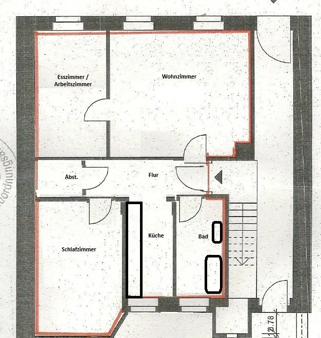 Immobilienangebot - Karlsruhe - Alle - Gepflegte 2,5-Zimmer-Wohnung in begehrter Lage von Durlach