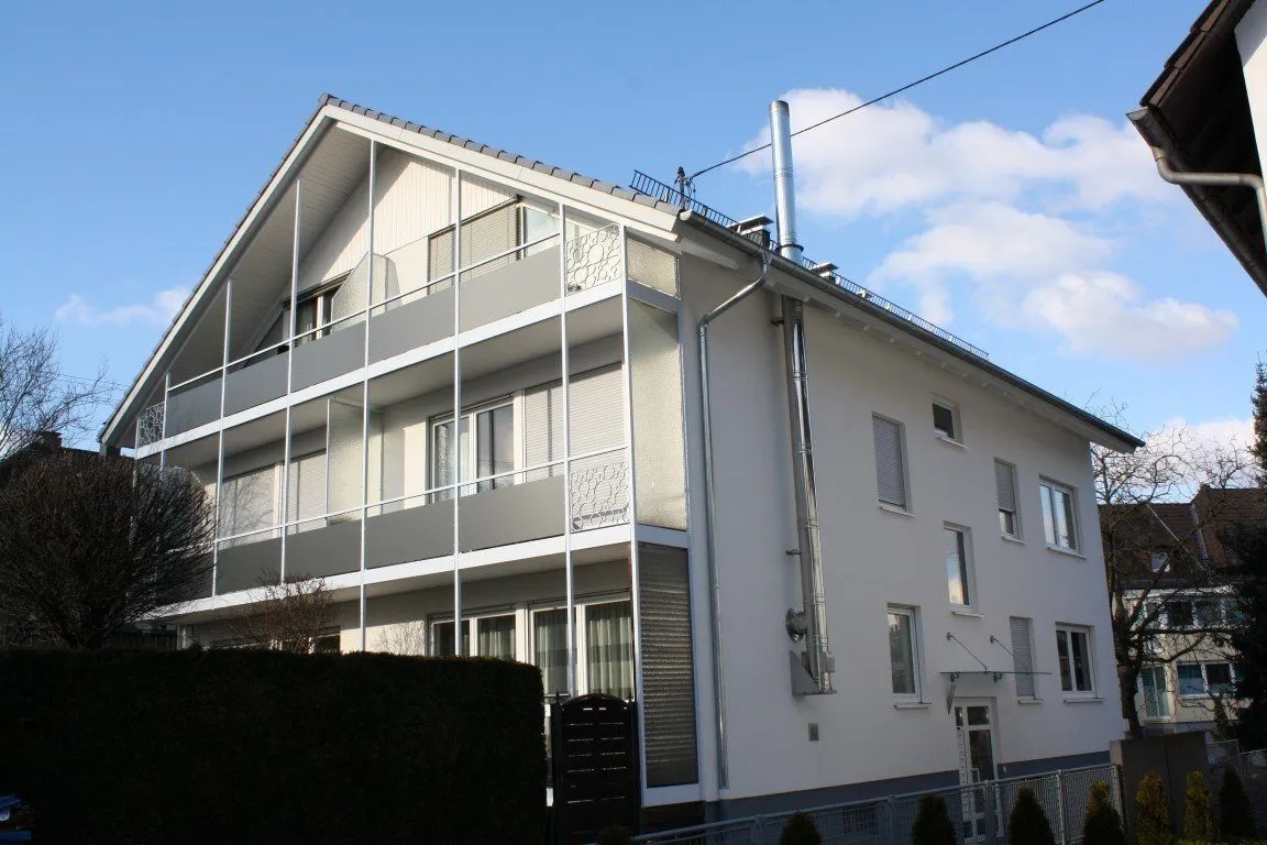 2LangHausansicht Immobilienangebot - Karlsruhe - Alle - Helle, möblierte 1-Zimmer-Wohnung im schönen Weiherfeld zu vermieten