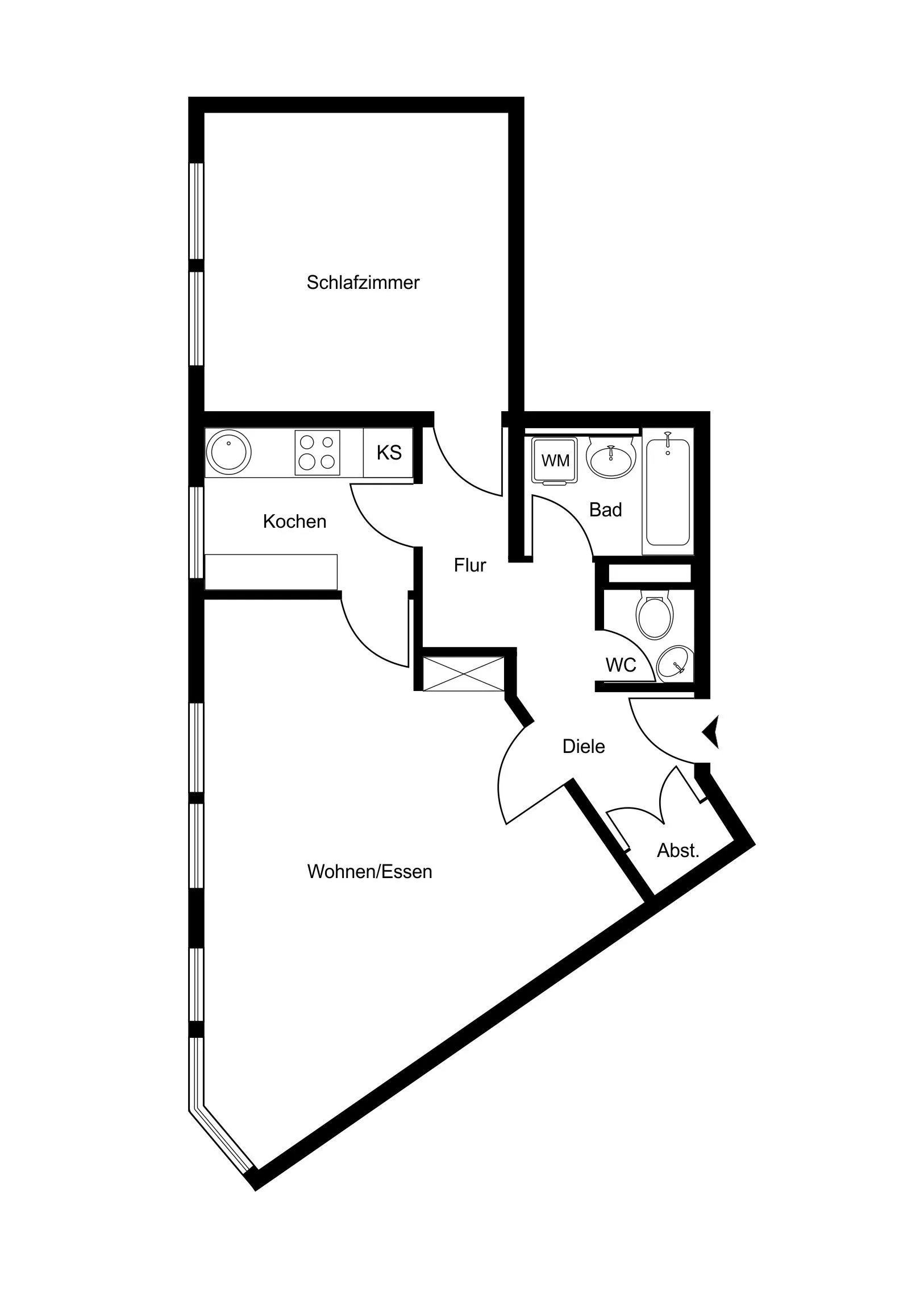 Immobilienangebot - Karlsruhe - Alle - Attraktive Kapitalanlage nahe Universität – Vermietete 2-Zimmer-Wohnung mit Garage in Karlsruhe